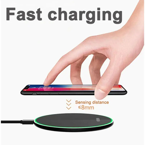 Caricabatterie per telefono Wireless con Logo personalizzato in acrilico metallico per telefoni <span class=keywords><strong>cellulari</strong></span> intelligenti universali 15W caricabatterie Wireless Desktop portatile - Product Image 4