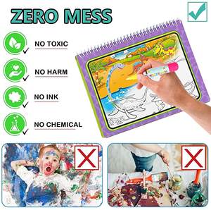 En çok satan Aqua sihirli Reusables Doodle kitap kalem ile su boyama çizim kitabı oyuncaklar çocuklar için - Product Image 5