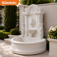 Fontaine murale décorative personnalisée en forme de tête de lion sculptée à la main, style européen classique, pour décoration de salon extérieur