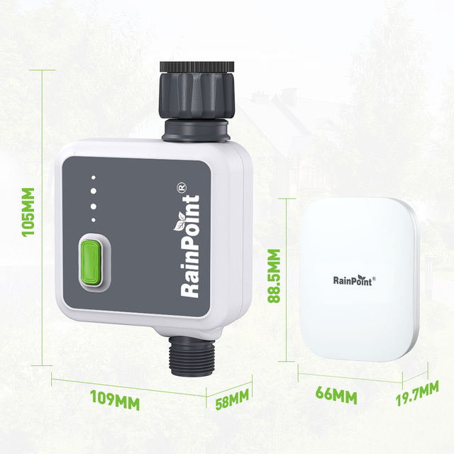 Smart Phone APP Controlled Wireless Soil Moisture Sensor with RainPointWater Timer Plastic Pair for Garden Irrigation