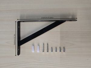 Soportes de Pared Triangulares Negros Resistentes, Soportes Metálicos para Estantes con Tornillos, Herrajes Funcionales - Product Image 2