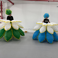 Déguisement gonflable coloré en forme de fleur de lotus pour défilés, spectacles de rue, festivals et scènes