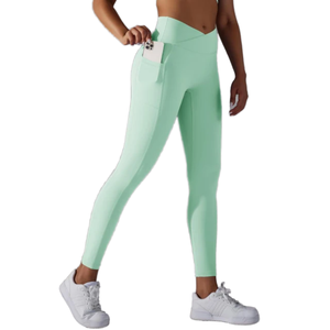 New Solid Anti-Bacterial High Waisted Women's Fitness Leggings with Pockets for Yoga & Gym - Product Image 2