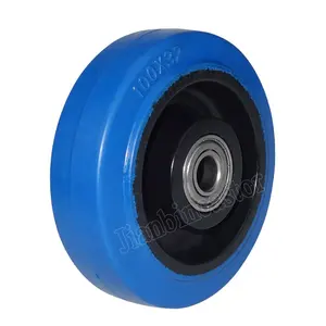 Factory Outlet Industrie Hot Koop Industriële Duty Elastische Rubber Industriële Zwenkwiel 4 5 6 8 Inch