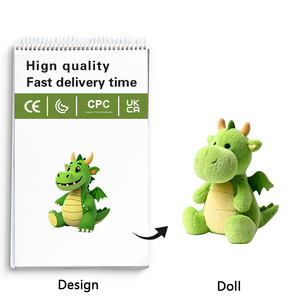 Peluche profesional de alta calidad personalizado lindo dinosaurio mascota logotipo de la empresa Anime juguetes de peluche muñecas - Product Image 1