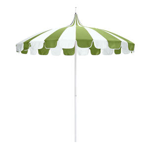 Parasol de luxe personnalisé à rayures noires pour piscine, bord festonné, parasol d'extérieur pour marché commercial, jardin, patio, pagode, plage, parasol avec franges - Product Image 5
