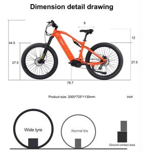 Đắt nhất E xe đạp 28 inch Chất lượng cao điện MTB Ebike 48V giữa ổ đĩa động cơ 120km Xe đạp điện - Product Image 5