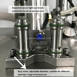 Bán tự động động cơ khí nén độ chính xác cao mỹ phẩm cạo bọt/xịt mũi BOV túi trên van Aerosol điền máy - Product Image 4