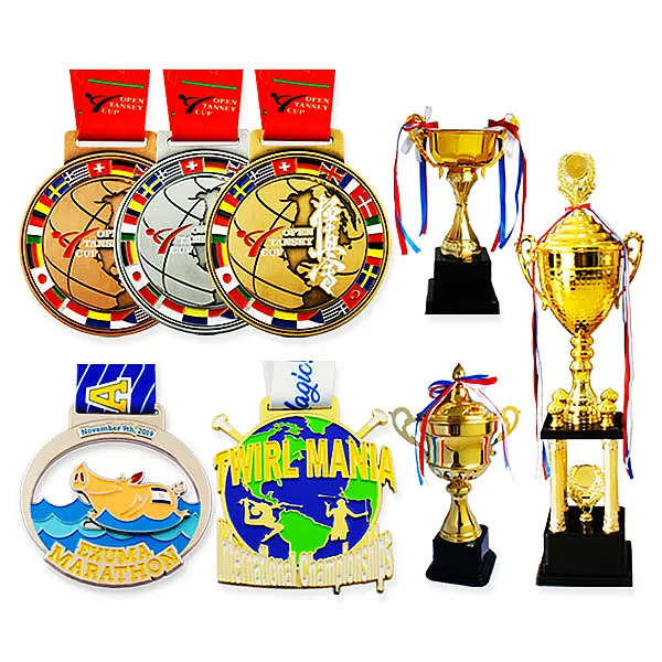 Çin üretici özel toptan vampir madalya futbol kupası kupa ve madalya