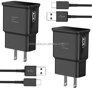 <b>USB</b> Charger Kit for Samsung S10 S8 <b>USB</b> Travel Fast <b>Charging</b> EU US Plug 2A Quick Charger <b>Type</b> <b>c</b> <b>Cable</b> Set Phone <b>Charging</b> Block - Product Image 1