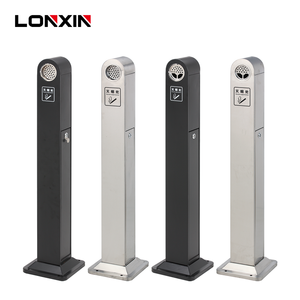 Stainless Steel Ashtray Stand Pole Outdoor Indoor Usage