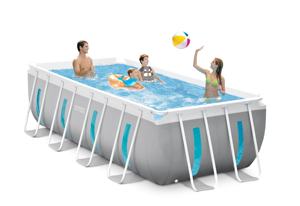 <span class=keywords><strong>INTEX</strong></span> 26770 Prism Frame Clearview Rectangular Premium Juego de piscina sobre el suelo 4m X 2M X 1,22 m Garden Family Juego de piscina de PVC - Product Image 2