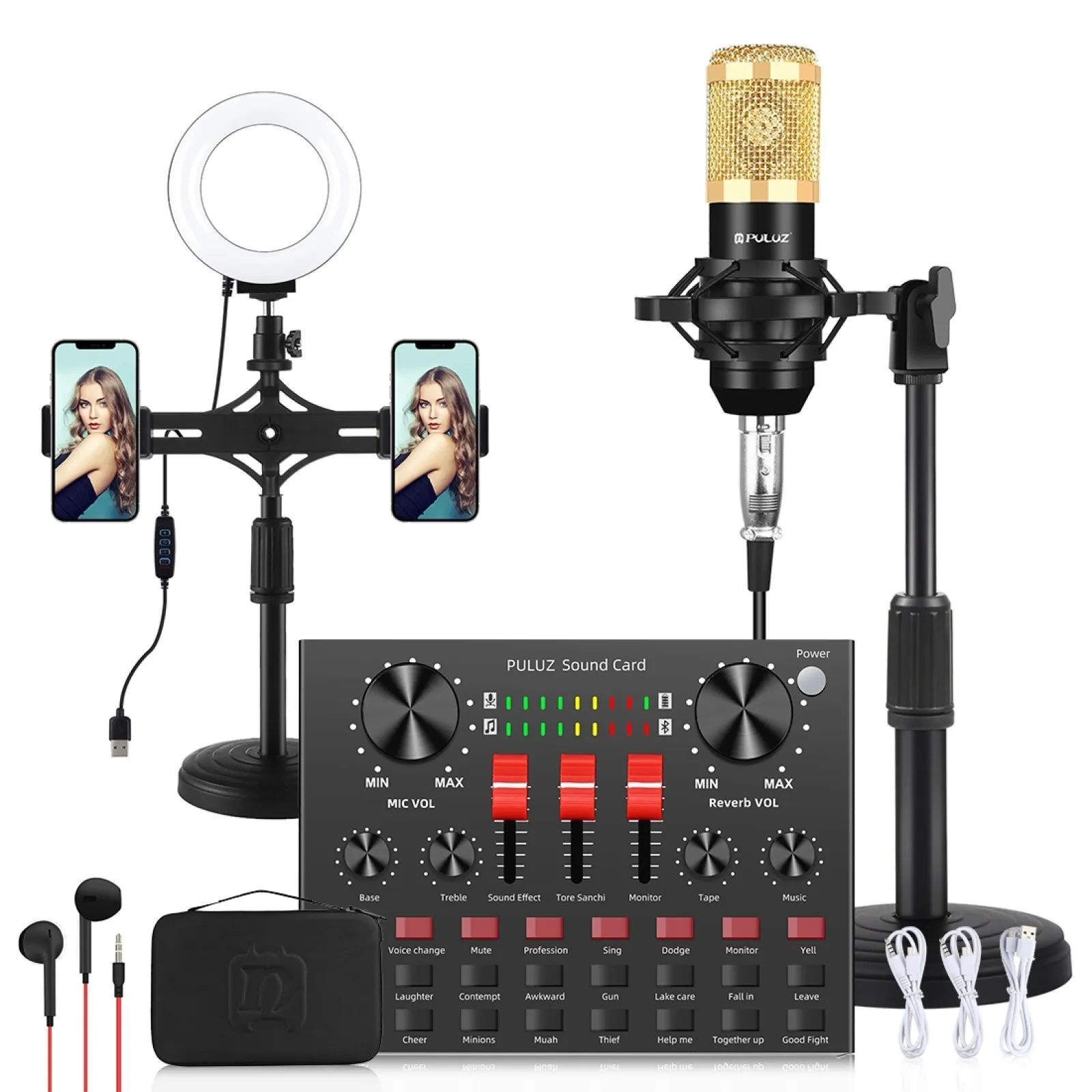 Novo profissional online de transmissão suporte para microfone, placa de som ao vivo kits de mixer de rádio e tv fm transmissão barata