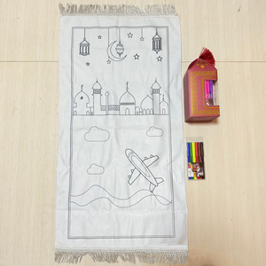 Nico prezzo all'ingrosso per bambini tessuto fatto a mano lavabile per pregare tappetino matite colorate scatola Eid Mubarak regalo musulmano Ramadan <span class=keywords><strong>preghiera</strong></span> fai da te - Product Image 6