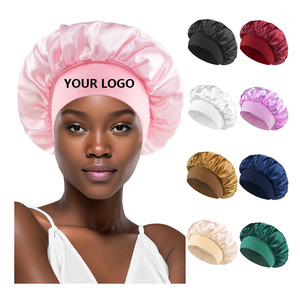 2025 monostrato grande cappellino di raso bandane per dormire <span class=keywords><strong>capelli</strong></span> avvolge cappello da doccia di design per le donne - Product Image 1