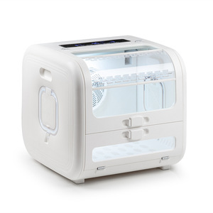 กระบะทรายแมวอัจฉริยะ สีขาว รูปทรงสี่เหลี่ยมผืนผ้า พร้อมระบบอบแห้งอัตโนมัติ สำหรับใช้ในบ้าน พร้อมระบบป้องกันความร้อนเกิน - Product Image 4