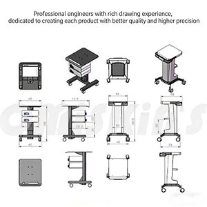 Carrito de Equipamiento para Salón de Belleza de Diseño Moderno con 4 Ruedas, Venta al por Mayor, para Spas de Belleza - Product Image 4