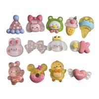 Vente chaude : Accessoires en résine transparente pour chapeaux, motifs Bunny Girl, nœud papillon, poussin, cœur, étoile, aile, cœur, pour artisanat