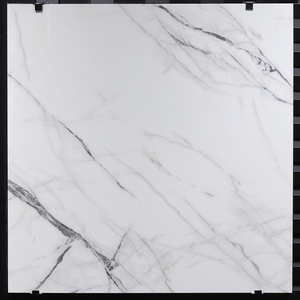 Piastrelle per pavimenti in gres porcellanato effetto marmo carrara super bianco lucido smaltato 60x60 cm - Product Image 3