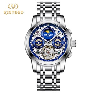 Envío Directo, Reloj Mecánico Automático para Hombre KINYUED J-130, Calendario Semanal, Fase Lunar, Índices de Diamantes, Pantalla Luminosa - Product Image 4