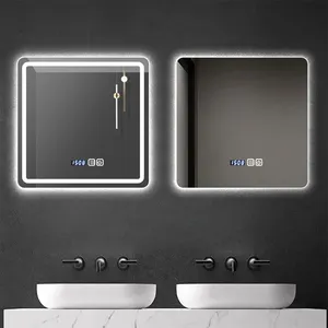 Modern Home Wall Mounted Illuminated Smart LED Lighting Bathroom Mirror Decorative Bath Mirror