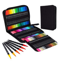 Lot de 108 marqueurs d'art, 107 marqueurs à colorier et 1 mélangeur, marqueurs permanents à double pointe à base d'alcool, surligneurs avec étui