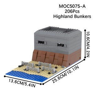 En gros, Jouet de construction militaire DIY : Bunkers Highland, Tour de garde, Bâtiments modernes, 50 pièces en matériau ABS, Modèle d'action, Cadeau - Product Image 4