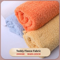 Haute qualité automne hiver vêtements de détente velours 100% Polyester uni teint Teddy polaire tissu pour pyjamas vêtements jouets oreillers
