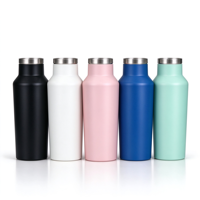 Gobelet à vin en acier inoxydable, isolé sous vide, avec couvercle anti-fuite, sans pied, personnalisable avec logo, cadeau de Noël pour le camping et la maison