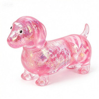 Jouet anti-stress éducatif pour enfants, chien saucisse scintillant en maltose à rebond lent, jouet à presser pour la décompression