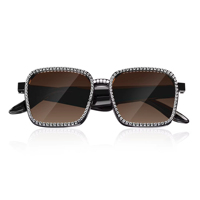 Gafas de Sol Inteligentes XG95 con Llamadas HD, Música, Protección Anti-luz Azul, Resistencia al Agua IPX-4, Control Táctil, Traducción por IA, para Deportes al Aire Libre y Automoción, con Diamantes
