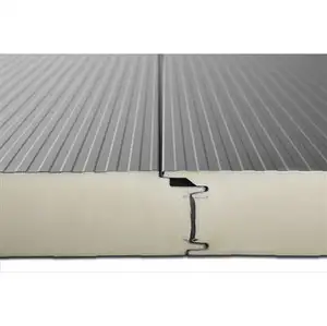 预制eps岩棉绝缘金属屋顶外墙pir夹芯板屋顶板，用于墙壁和屋顶