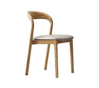Chaise de salle à manger classique en bois massif style ferme avec dossier et assise rembourrée pour la maison, la cuisine, le restaurant, l'hôtel, le café, vente en gros, couleur noire