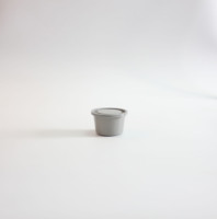 Nouvelle arrivée directe d'usine Mini boîte de garniture en plastique Conteneur à sauce de forme ronde Boîte de rangement grise