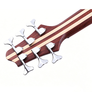 SurpassMusic - Bajo Eléctrico de 6 Cuerdas con Mástil a Través del Cuerpo, Bajo Eléctrico de Madera Sólida de Sapele de 24 Trastes con Pastillas Activas - Product Image 5