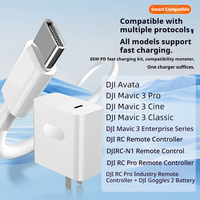 Chargeur de drone PD 65W, charge rapide, gestionnaire de charge, câble de données pour la série Osmo, ensemble de câbles pour DJI Mini5/4 Pro Yu Mavic3/Mini 2/Air3/2/2s/Neo