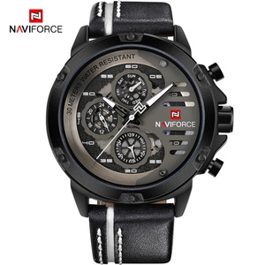 Montres à quartz pour hommes NAVIFORCE, chronographe, montre de sport, marque haut de gamme, montre-bracelet étanche pour homme, cadeau - Product Image 4