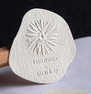 Embossed Paper Adhesive <strong>Labels</strong> <strong>Custom</strong> Brand Sealing Stickers Bespoke Packaging Logo Decals - Product Image 6