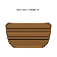 Tapis de plateforme de bain pour bateau 2009 Centurion Falcon V en mousse EVA imitation teck, style SeaDek MarineMat Gatorstep, auto-adhésif