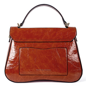 حقائب نسائية جديدة مصممة حسب الطلب من الجلد الصناعي المشمع، حقائب يد أنيقة بتصميم صلب، حقائب كتف للسيدات - Product Image 4