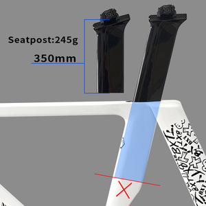 Khung xe đạp đường trường carbon BXT New Carbon <span class=keywords><strong>Track</strong></span> Frame TRC-195 700C, xe đạp bánh cố định một tốc độ, khung carbon phù hợp với lốp 700Cx28C - Product Image 6