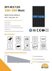 MYPVTECH 高出力350W PV太陽光パネル 単結晶モジュール 優れた性能 - Product Image 2