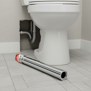 Tuyau de vidange de toilette droit diamètre 32 mm avec bride sans écrou et rosette S Brico - Product Image 3