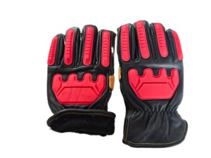 Guantes de cuero de vaca de primera calidad para mecánicos TPR, protección anticorte para brazos y manos, refuerzo mejorado de La Palma para talleres de conductores - Product Image 5