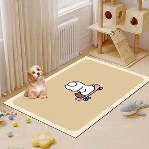 Tapis de sol pliable en PVC pour animaux de compagnie (chats et chiens) – Résistant à l'usure et à la saleté, motif imprimé tendance, sans lavage, accessoire intérieur pour animaux - Product Image 4