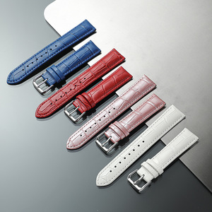 Bracelets de montre en cuir de veau de 12, 14, <span class=keywords><strong>16</strong></span>, 18, 20, 22, 24 mm avec plusieurs couleurs disponibles en stock, prix bas, motifs d'alligator - Product Image 3