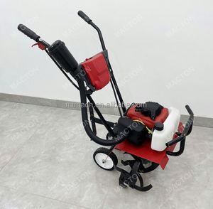 <b>Garden</b> Tiller 63cc Mini Cultivator Powerful Elevated Booster Rod Tilling <b>Tool</b> for Lawn <b>Garden</b> and Field Soil Cultivation - Product Image 1