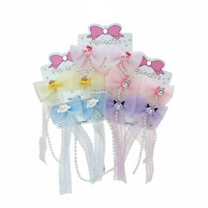 Vendita calda di tendenza moda donna con nodo di perle orecchie di gatto fasce per capelli eleganti e scintillanti fasce di plastica all'ingrosso - Product Image 2