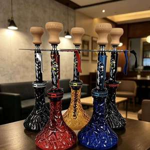 ชุดบารากุโลหะพร้อมฐานแก้ว ชุดสูบบารากุแบบพกพา หลายสี สำหรับใช้ในเลานจ์บาร์ - Product Image 5