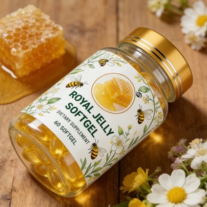 Capsules de gelée royale lyophilisée en vrac, 500 mg, 1000 mg, avec logo personnalisé OEM, vente en gros, supplément de gelée royale en gélules molles - Product Image 4